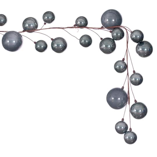Vickerman 10Ft Ball Ornaments Wired Garland in Pewter | 10 ft | Michaels®